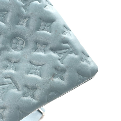 Louis Vuitton Lambskin Embossed Monogram Coussin PM Blue Glacier 11 of 12