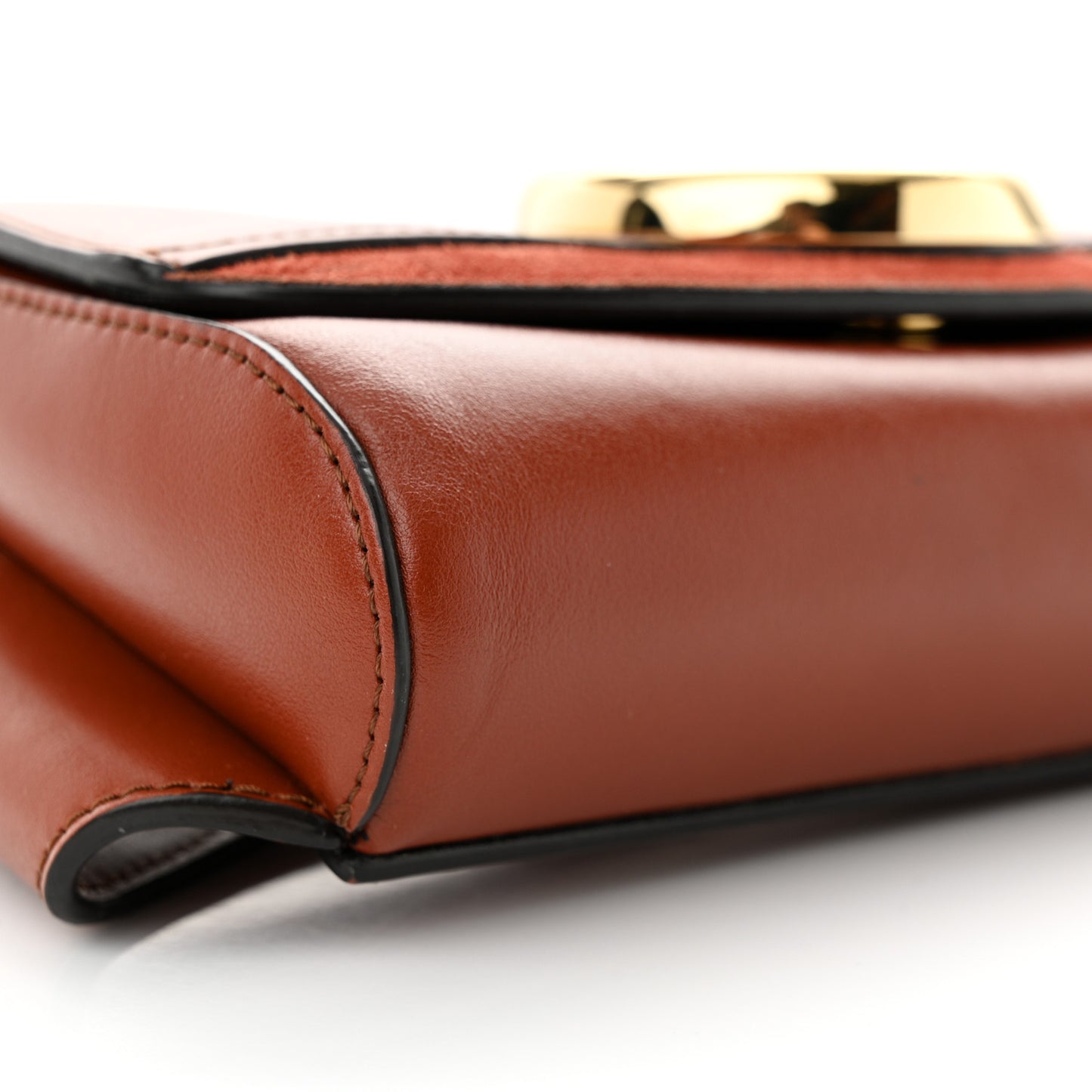 Calfskin Suede C Belt Bag Sepia Brown