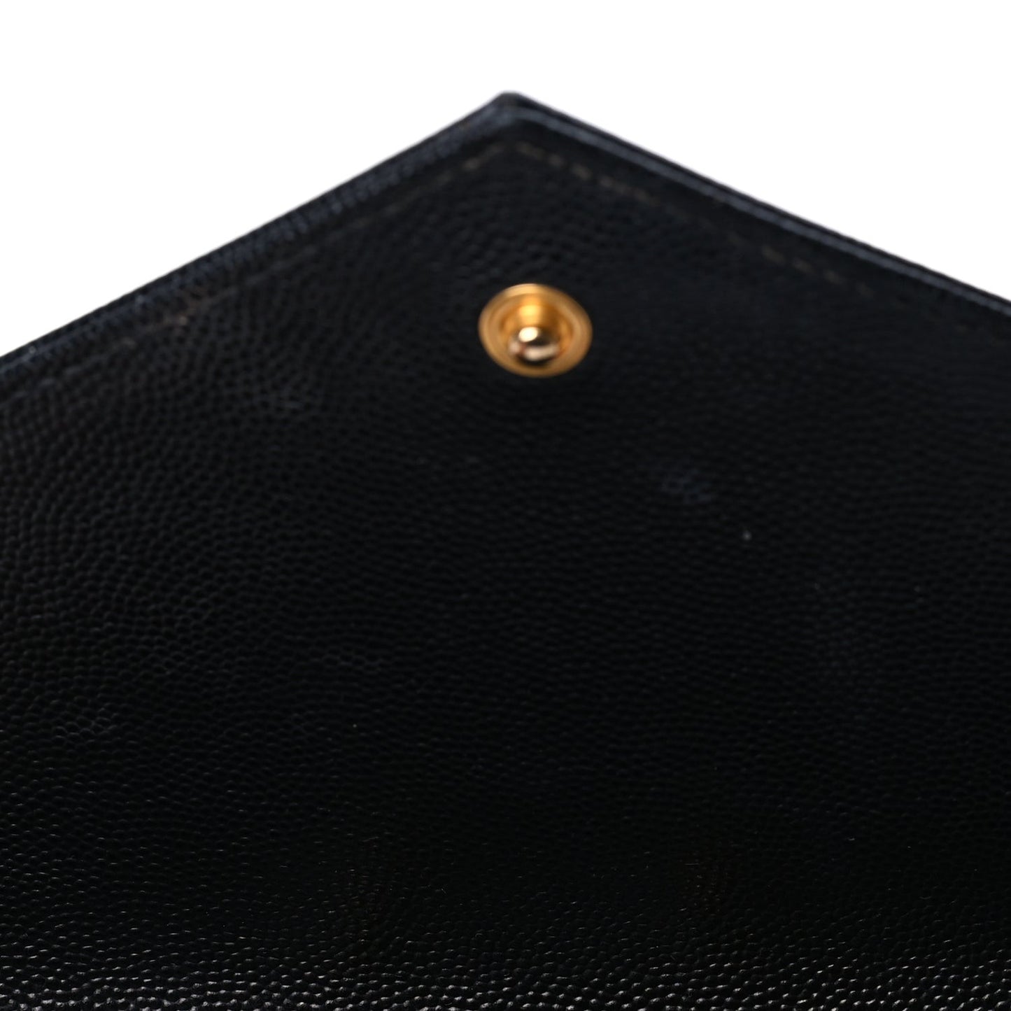 Grain De Poudre Matelasse Chevron Medium Monogram Chain Wallet  Black