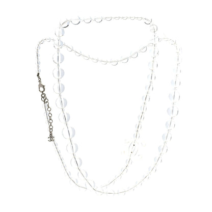 Chanel Crystal CC Double Strand Long Chain Necklace Transparent 1 of 3