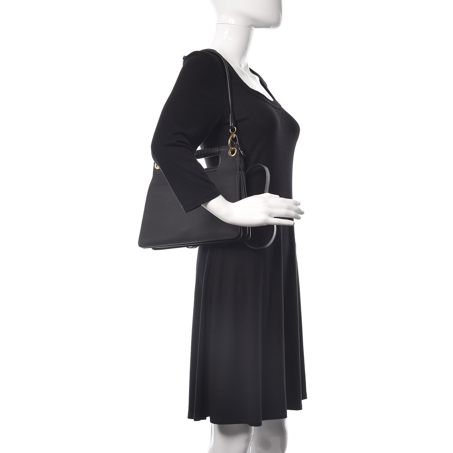 Givenchy Calfskin Medium Whip Top Handle Crossbody Black 3 of 9