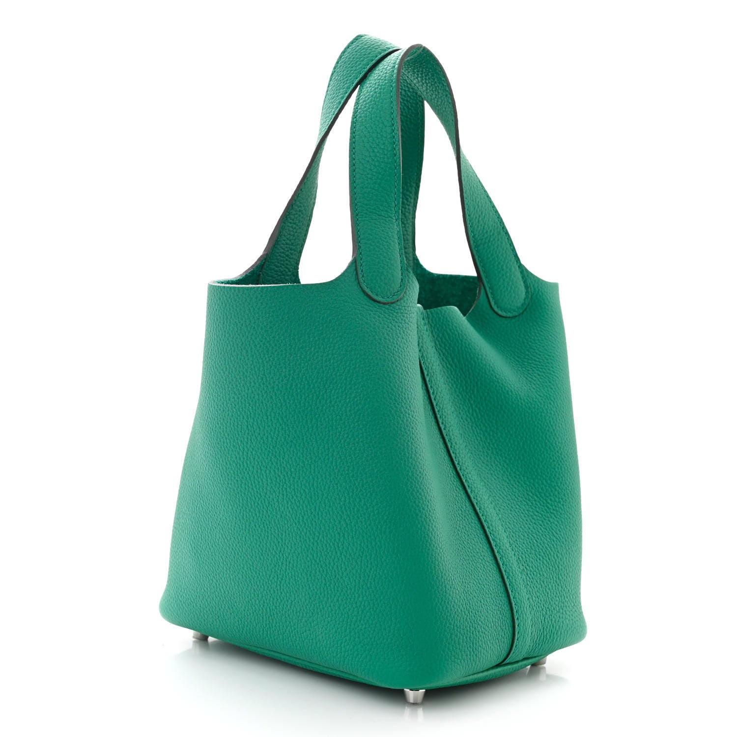 Hermes Taurillon Maurice Picotin Lock 18 PM Vert Jade 3 of 10