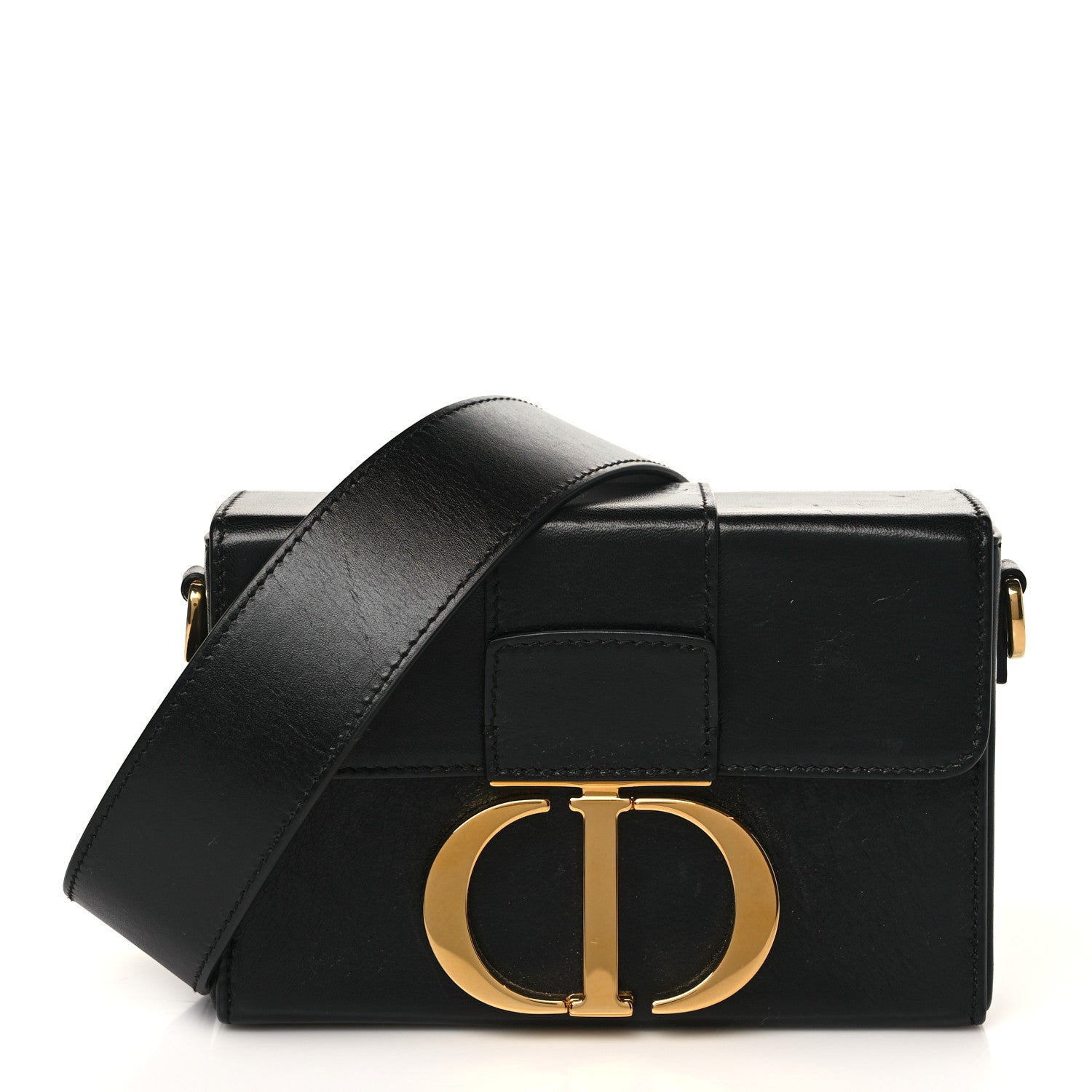 Christian Dior Box Calfskin 30 Montaigne Box Bag Black 1 of 7