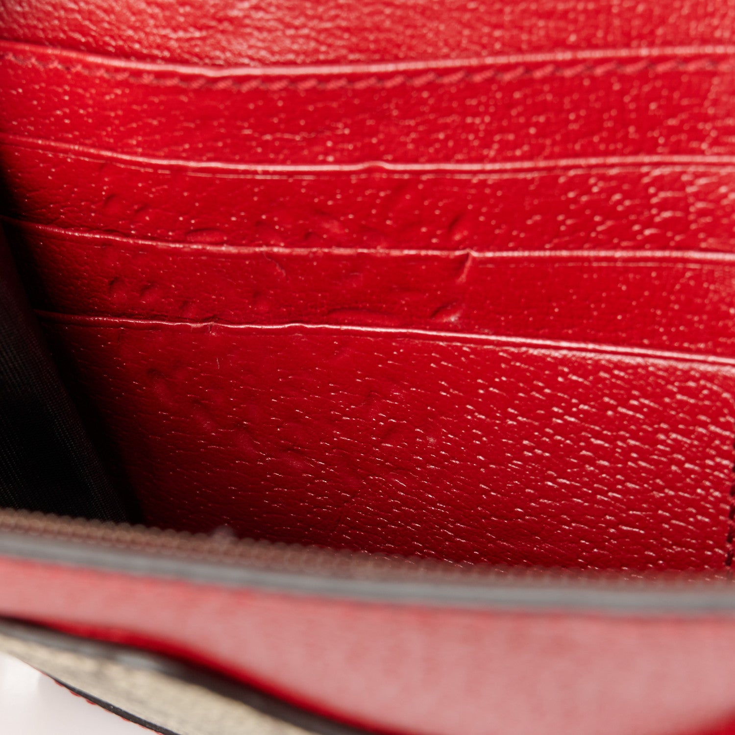 Gucci GG Supreme Monogram Web Queen Margaret Chain Wallet Red 11 of 11