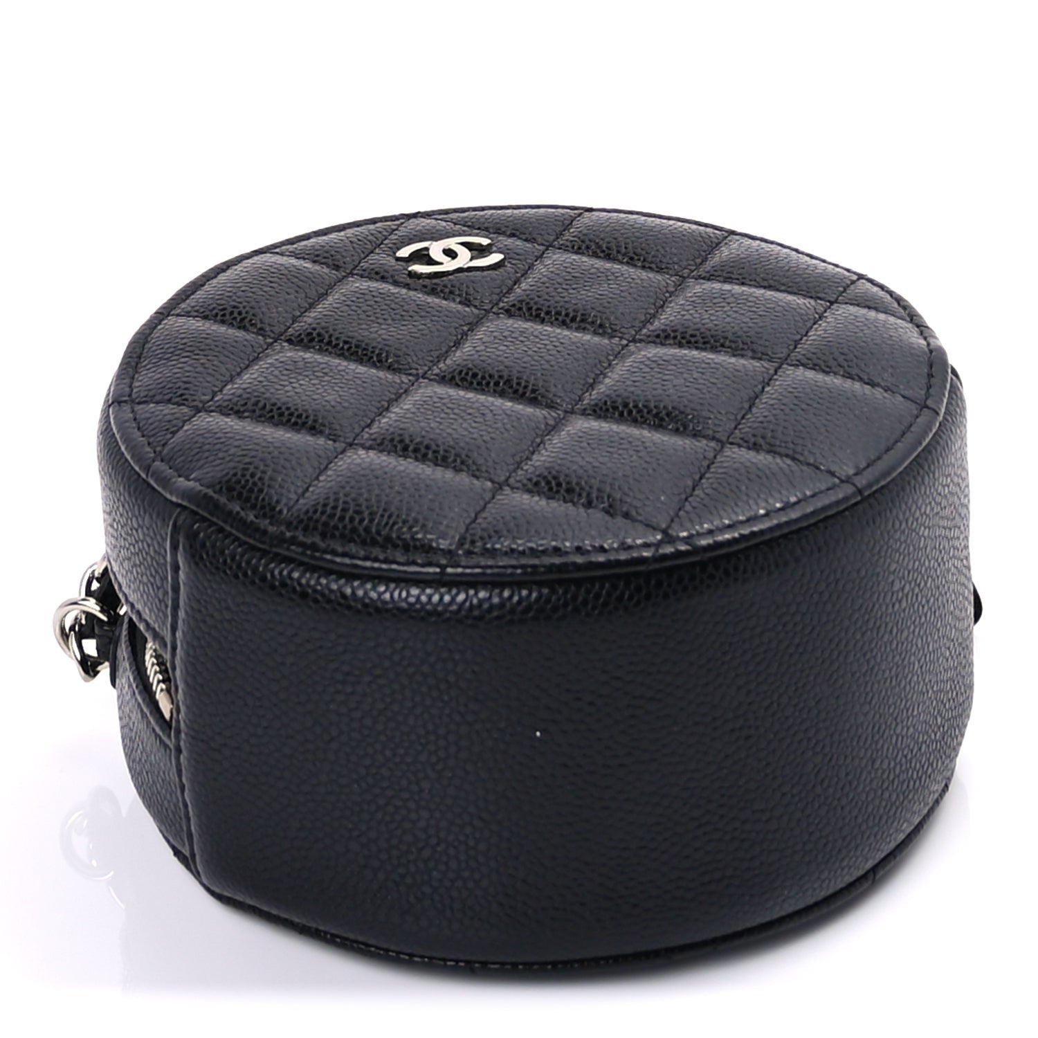 Chanel Caviar Quilted Round Clutch With Chain  Black 3 of 8