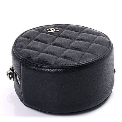 Chanel Caviar Quilted Round Clutch With Chain  Black 3 of 8