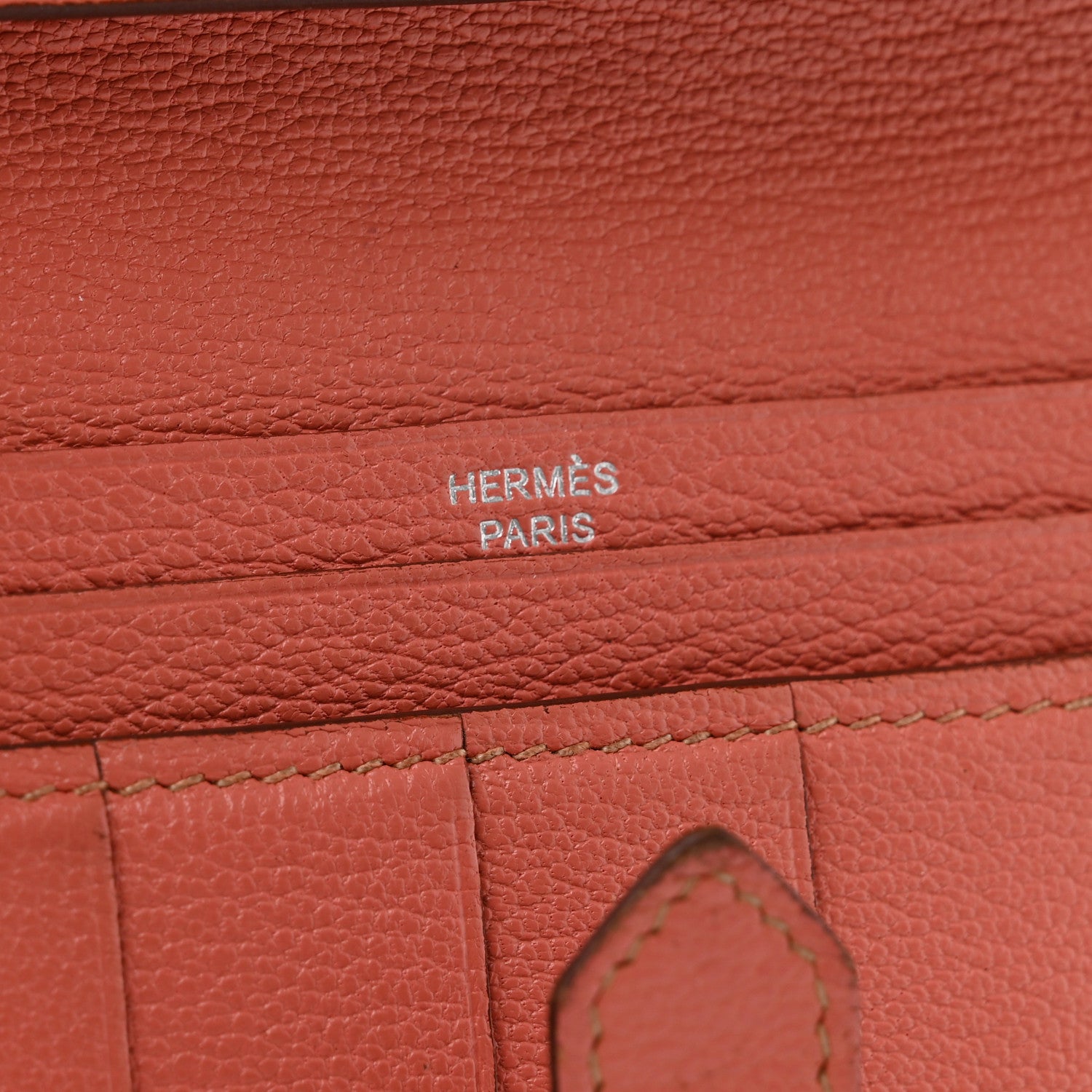 Hermes Chevre Mysore Bearn Gusset Wallet Crevette 6 of 13