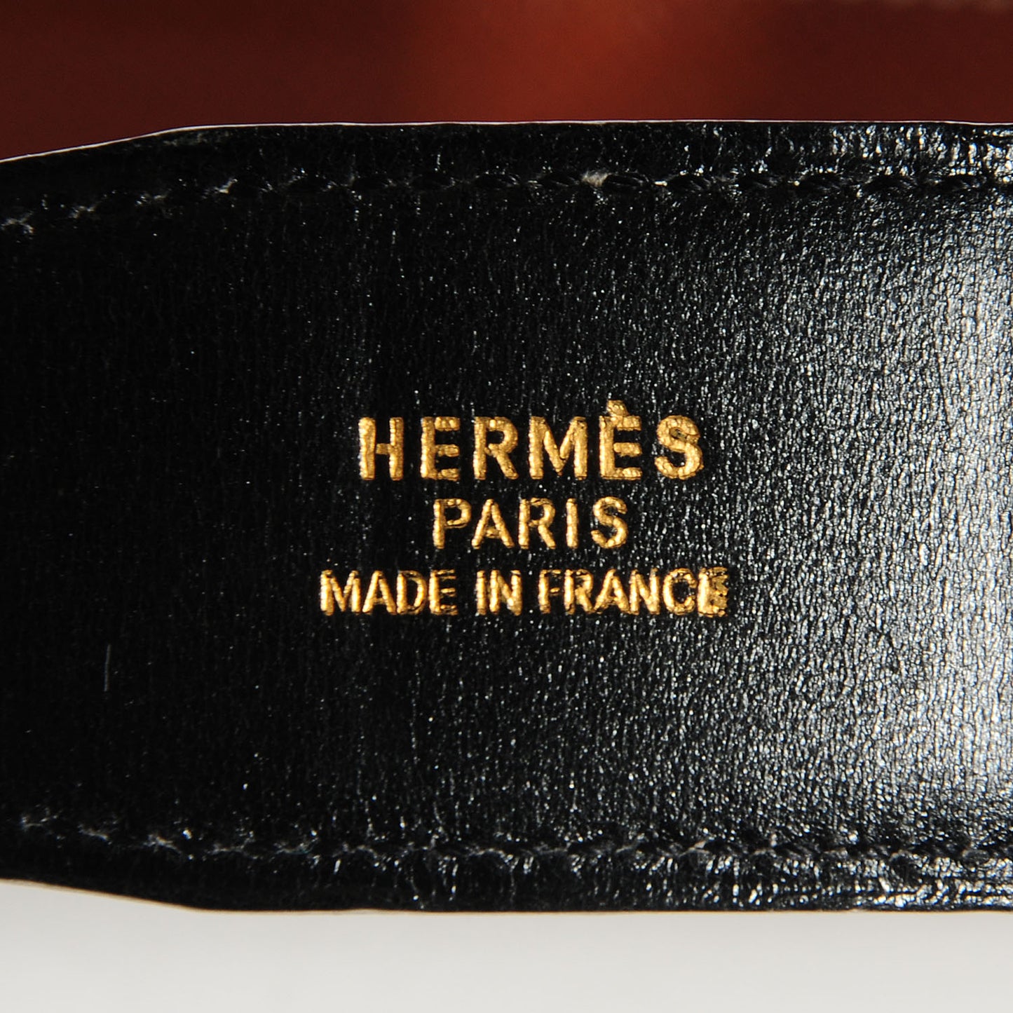 Box Courchevel Reversible Horsebit H 32mm Belt Noir Gold 85