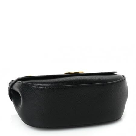 Small Classic Grain Calfskin Small Amberley Satchel Black
