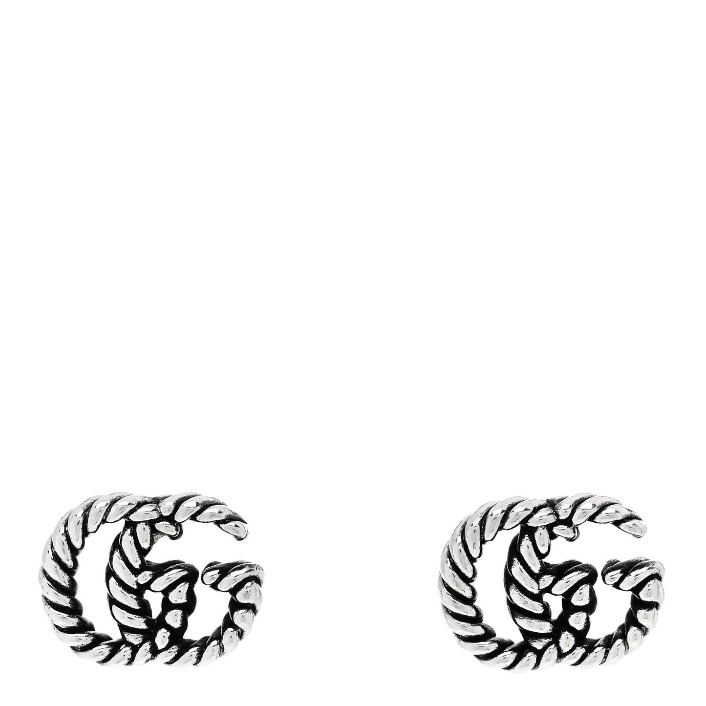 Sterling Silver Torchon Double G Earrings