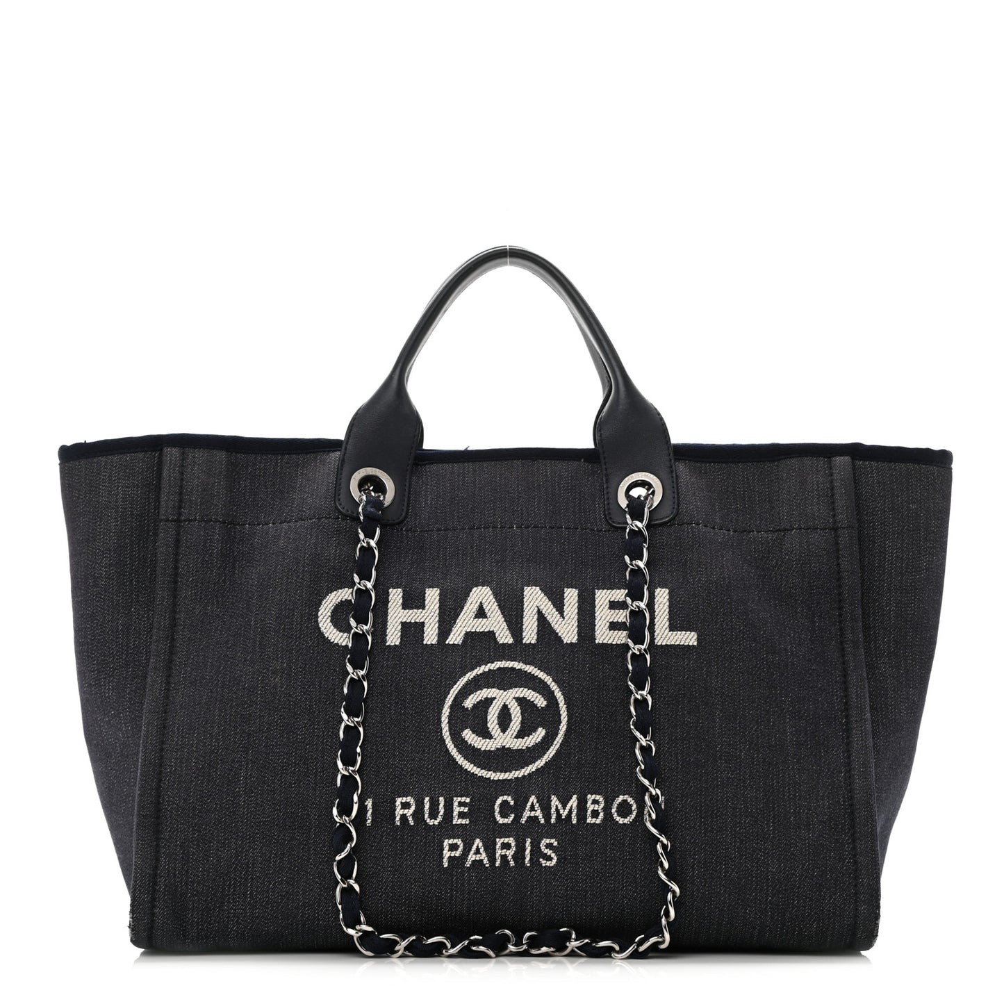 Denim Medium Deauville Tote Dark Blue