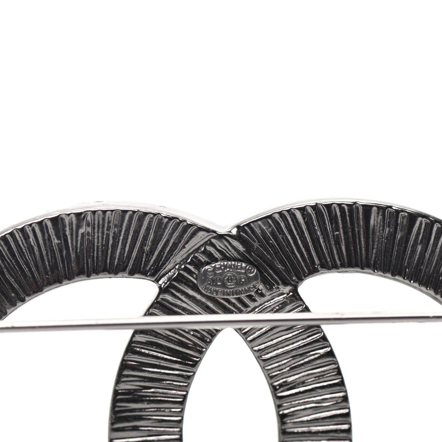 Pearl Large CC Brooch Silver