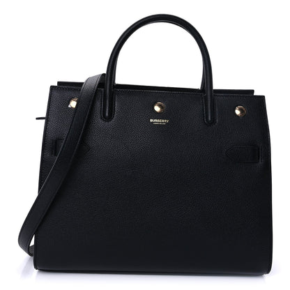 Burberry Grainy Calfskin Small Title Bag Black 1 of 8