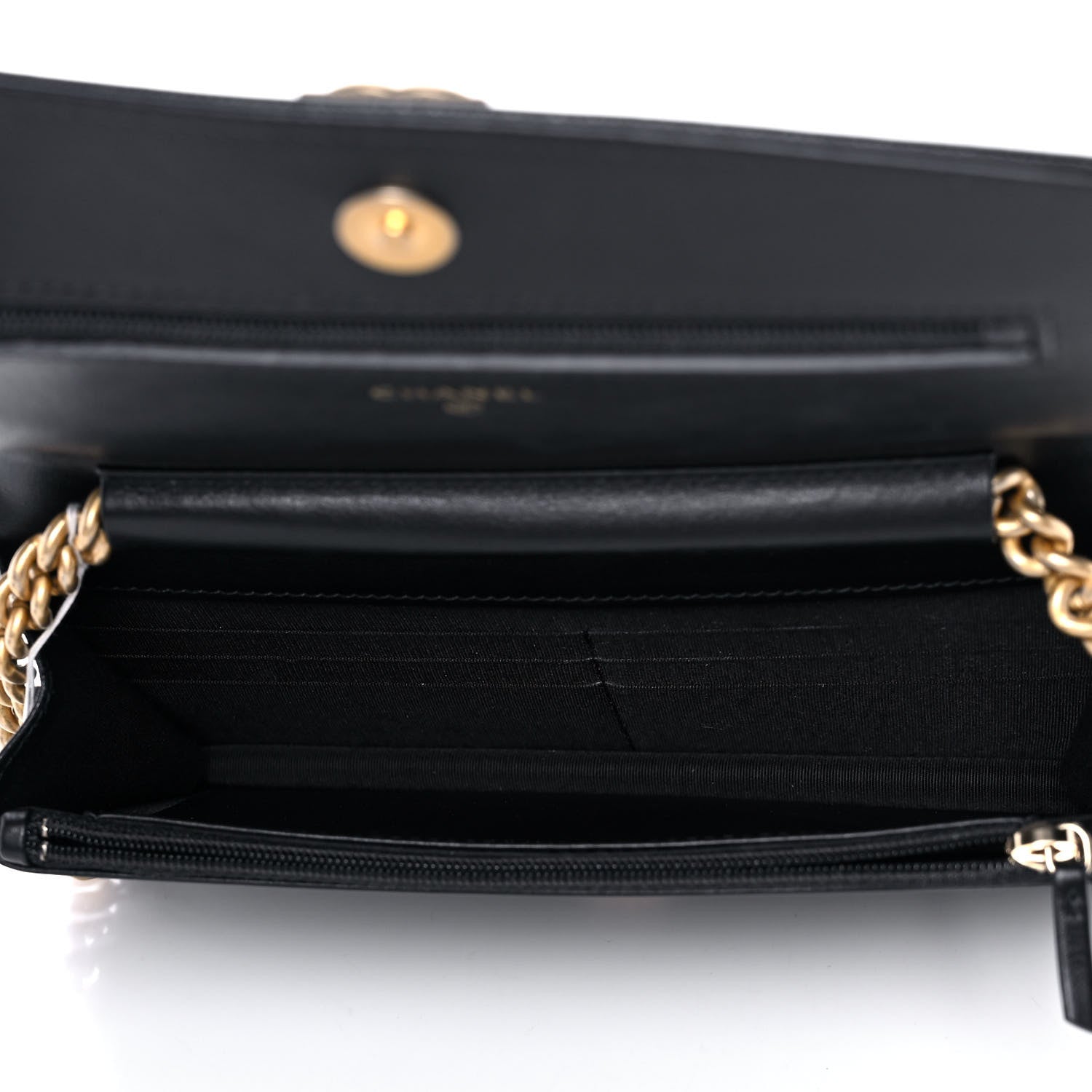 Chanel Caviar Quilted Boy Wallet On Chain WOC Black 7 of 12