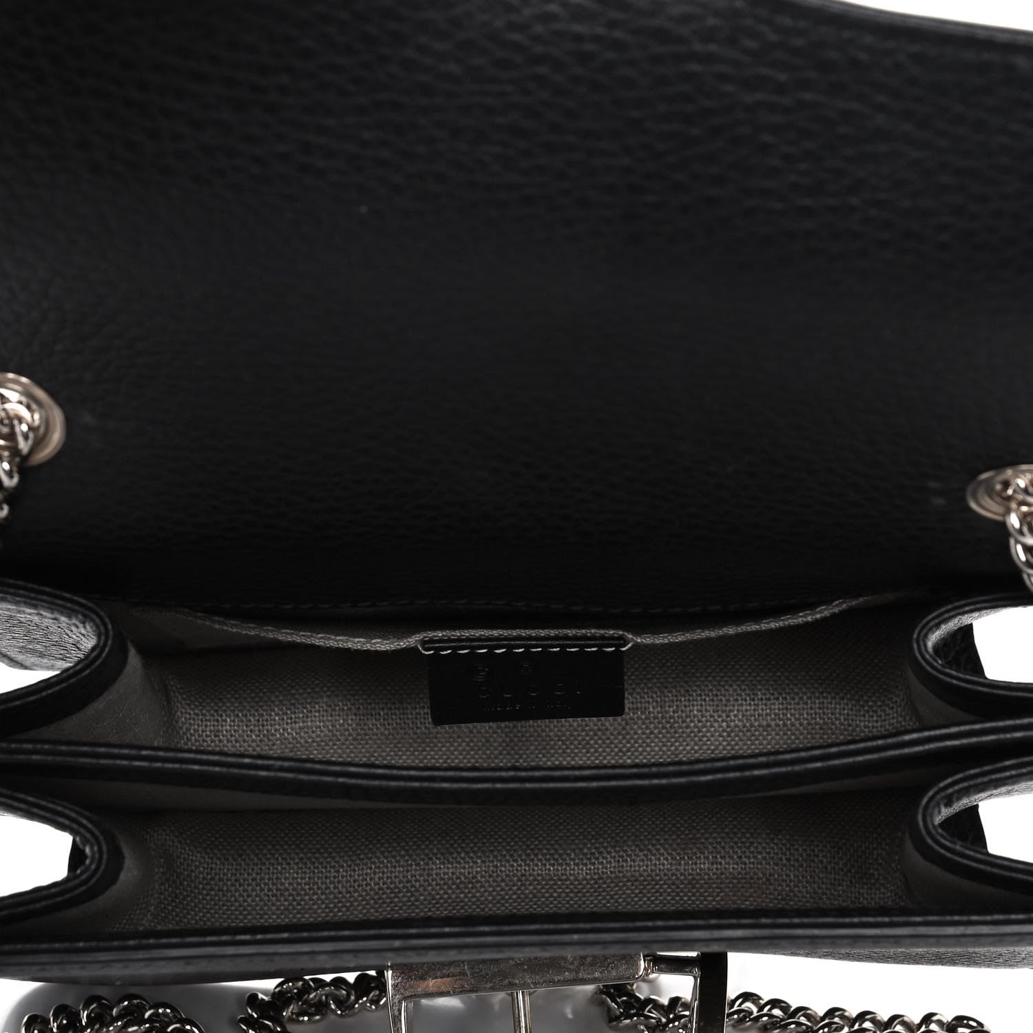 Gucci Dollar Calfskin Small Interlocking G Shoulder Bag Black 5 of 12