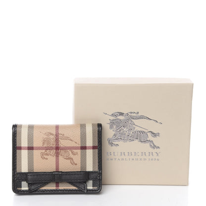 Burberry Haymarket Check Bow Wallet Black 9 of 9