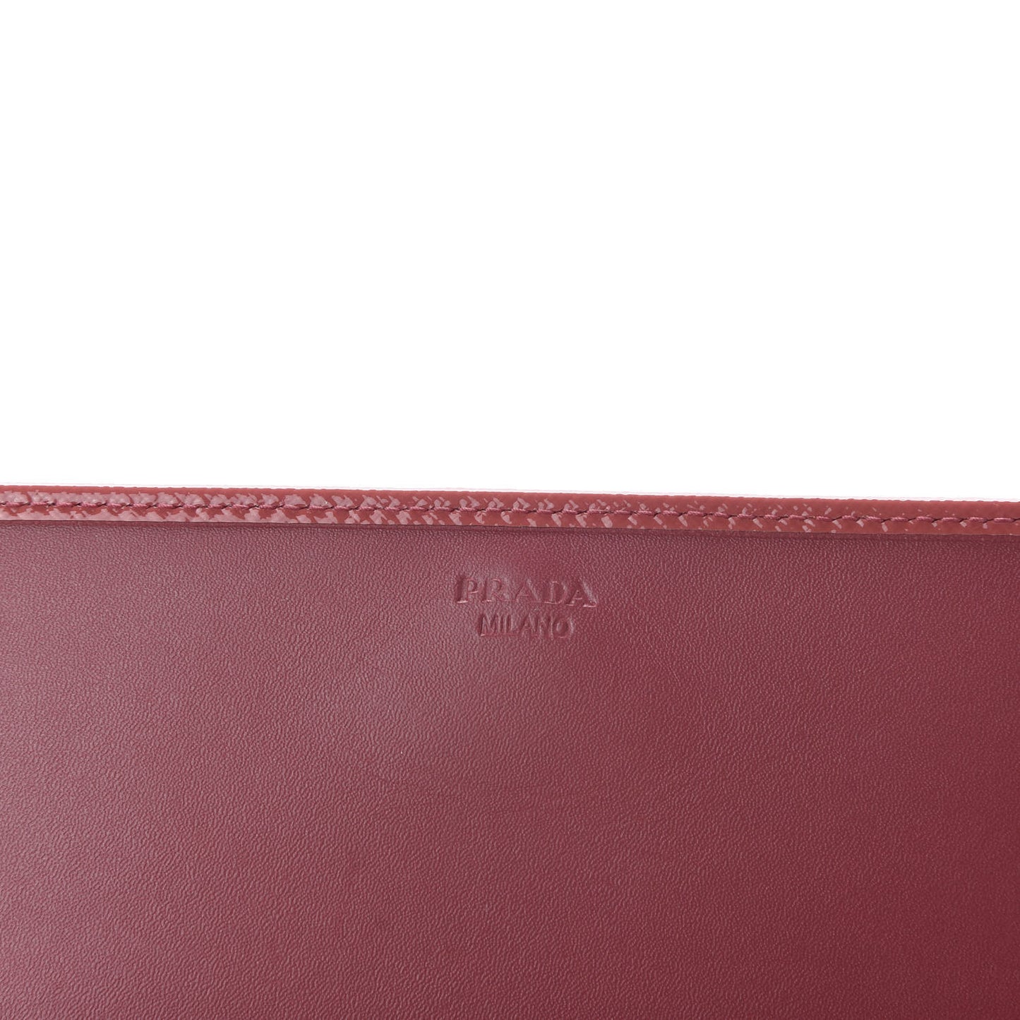 Saffiano Vernice Metal Oro Chain Wallet Fragola