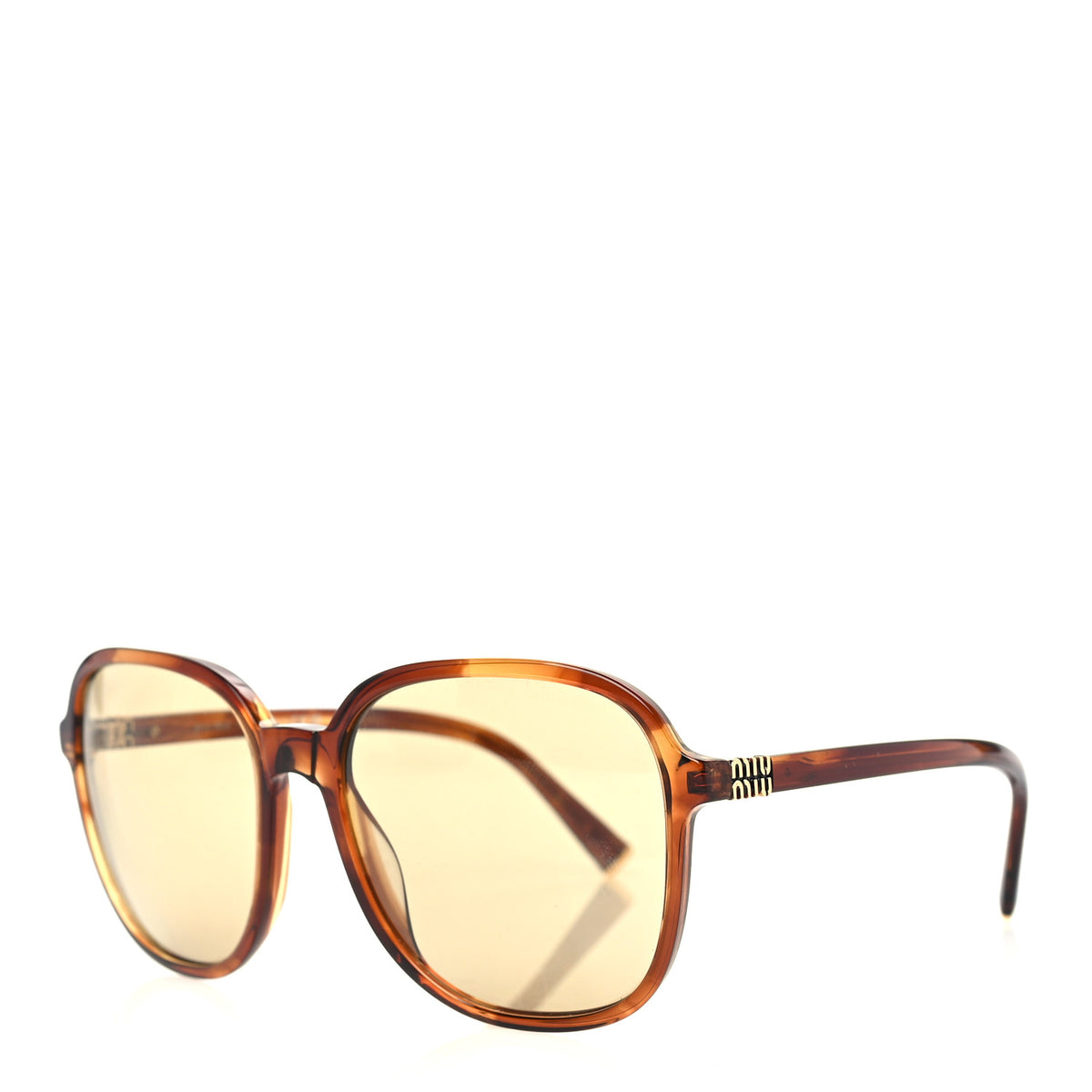 Acetate Pillow Miu Regard Sunglasses SMUB01 Striped Tobacco