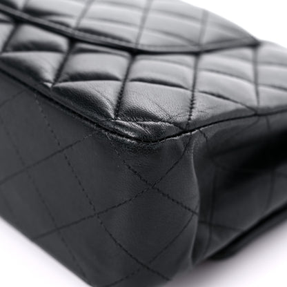 Chanel Lambskin Quilted Medium Double Flap Black 11 of 22