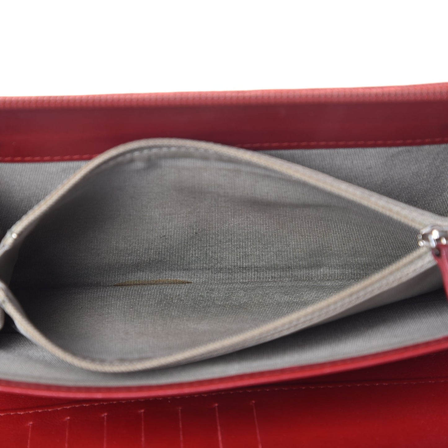 Caviar Large CC Timeless Zip Around Organizer Wallet Red