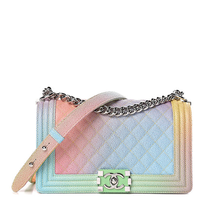 Chanel Caviar Quilted Medium Cuba Rainbow Boy Flap Multicolor 1 of 10