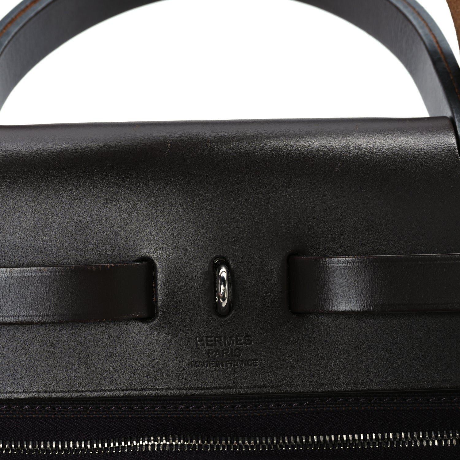 Hermes Vache Hunter Toile Herbag Zip 31 PM Cassis Ebony Indigo 5 of 10