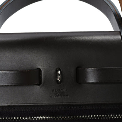 Hermes Vache Hunter Toile Herbag Zip 31 PM Cassis Ebony Indigo 5 of 10