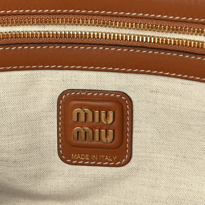 Miu Miu Nappa Large Ivy Tote Bag Cognac 5 of 8