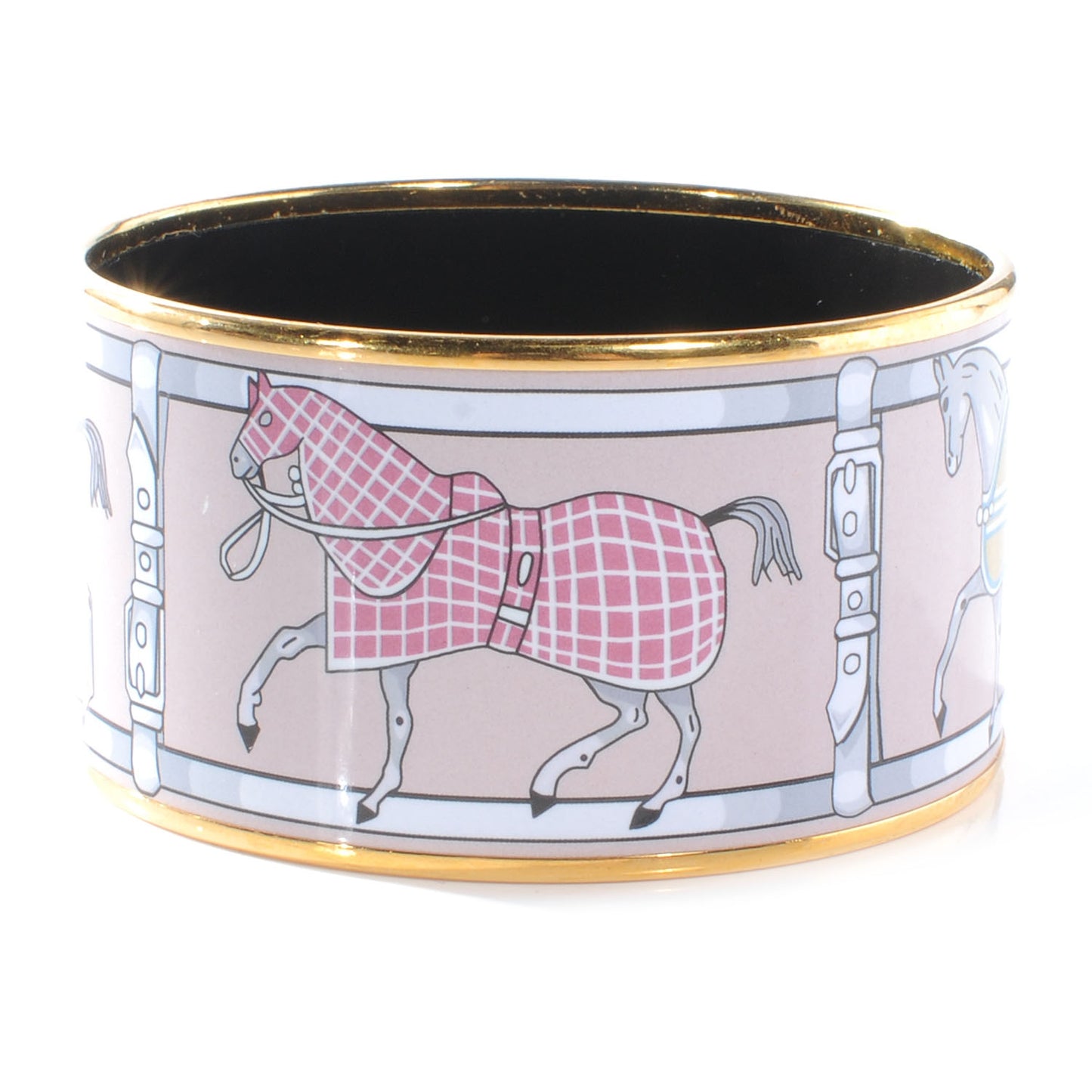 Enamel Printed Tenues Et Couvertures Extra Wide Bracelet 65 Pink