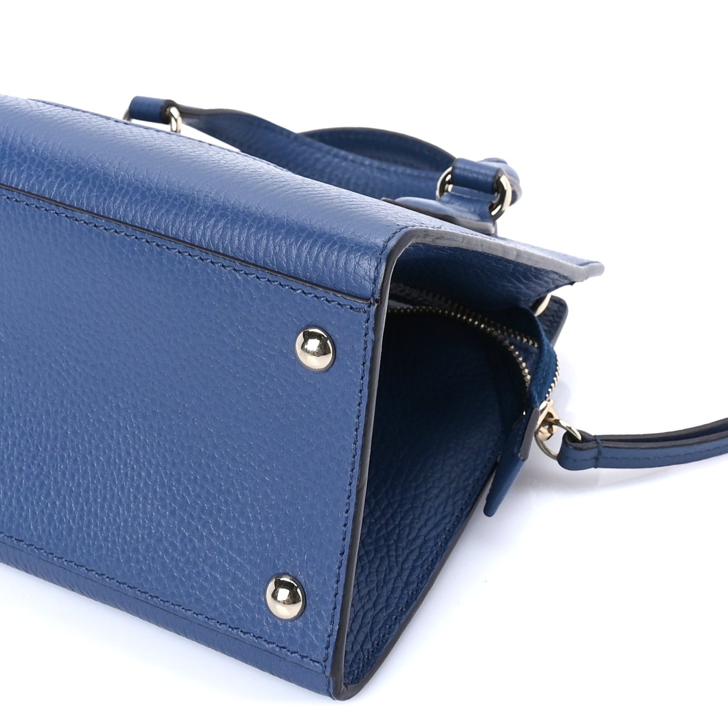Dollar Calfskin Medium Soho Top Handle Satchel Caspian