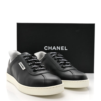 Chanel Calfskin CC Womens Sneakers 40 Black 10 of 10
