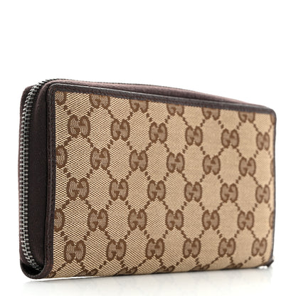 Gucci Monogram Metal Bar Zip Around Wallet Dark Brown 3 of 7