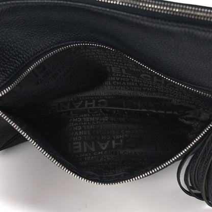 Chanel Grained Calfskin Tassel Shoulder Bag Black 5 of 12