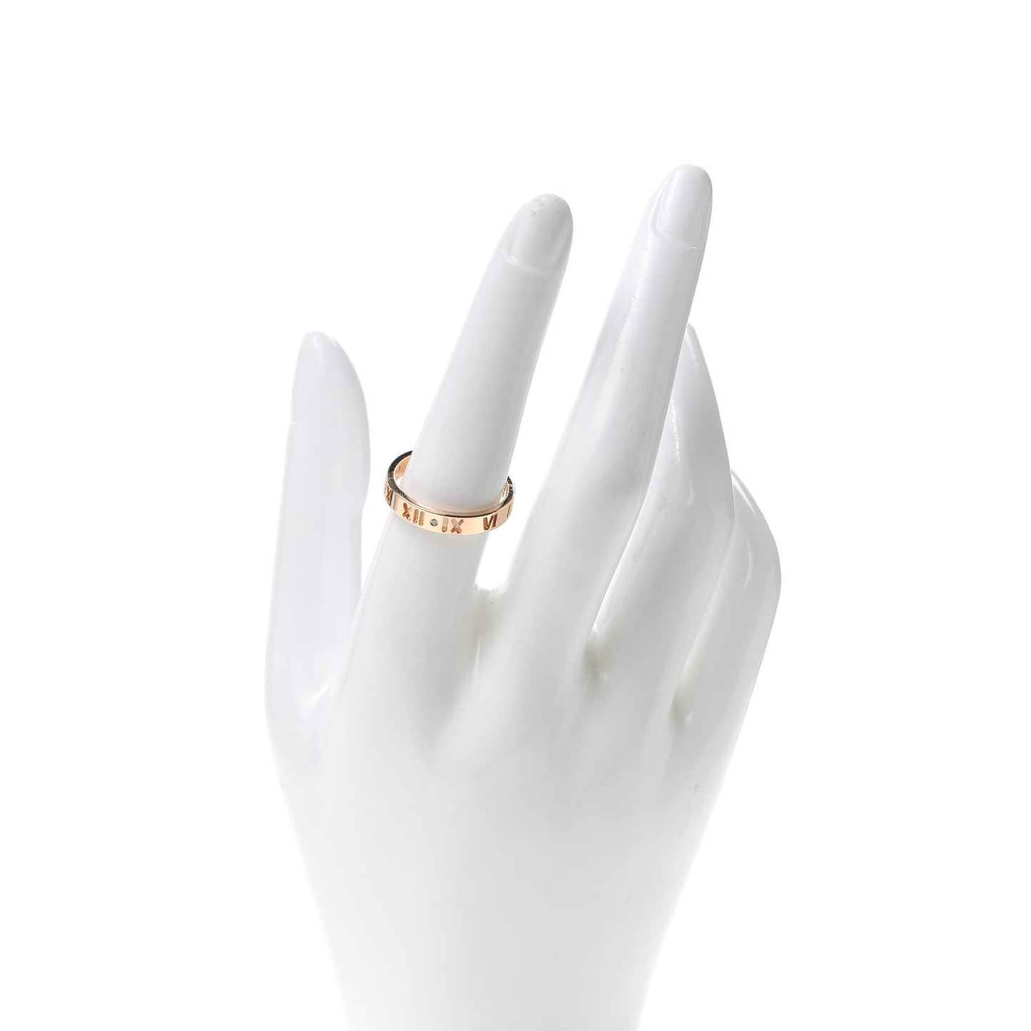 18K Rose Gold Diamond Atlas Pierced Ring 56 7.75