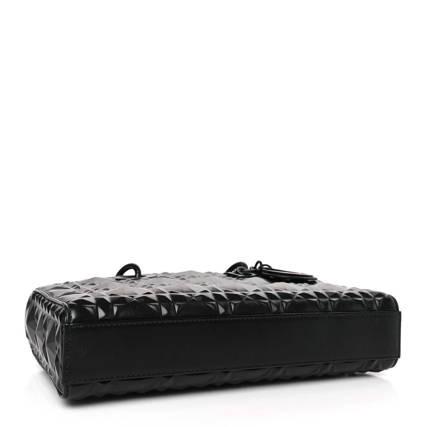 Christian Dior Calfskin Cannage Diamond Medium Lady D-Joy Black 4 of 8