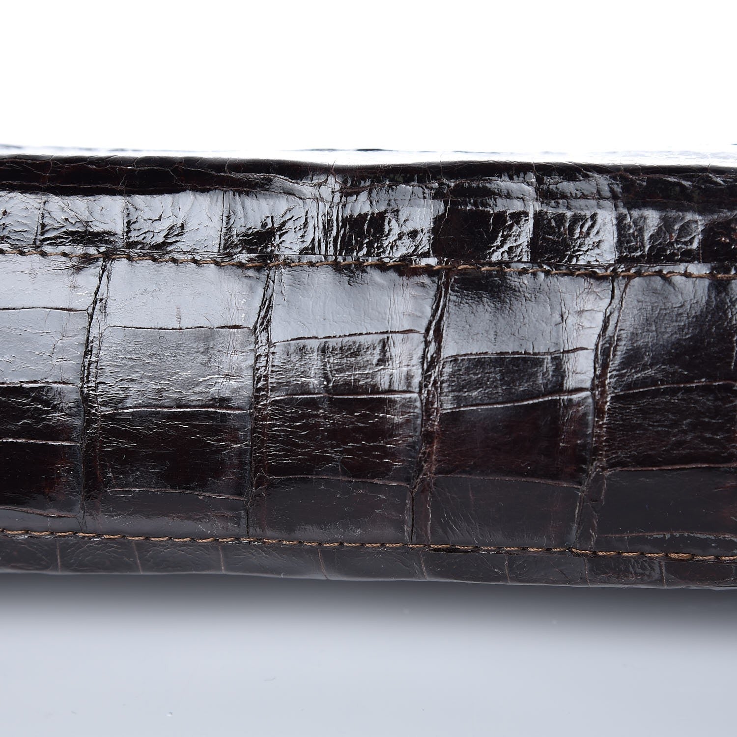 Nancy Gonzalez Crocodile Clutch Brown 8 of 8
