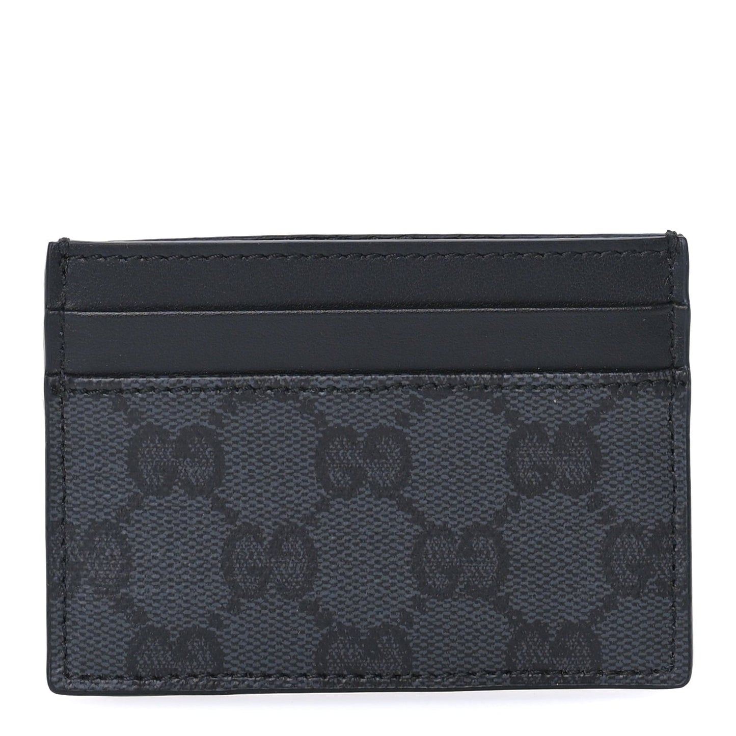 GG Supreme Monogram Card Holder  Grey Black