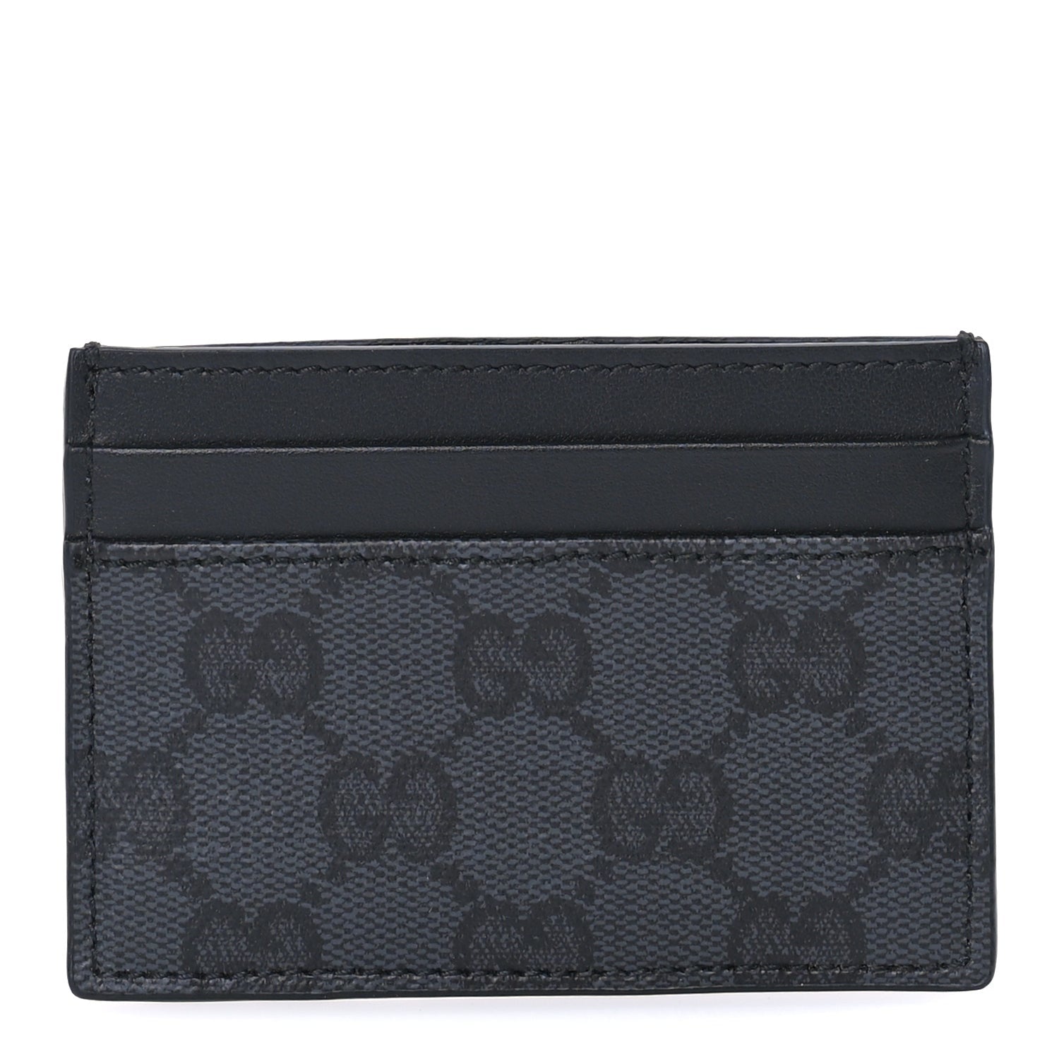 Gucci GG Supreme Monogram Card Holder  Grey Black 1 of 7