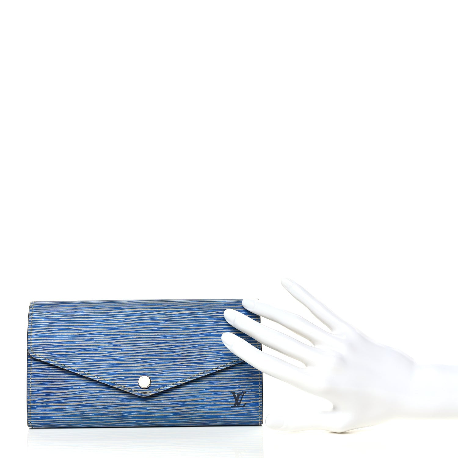 Louis Vuitton Epi Sarah Wallet NM Denim Light 3 of 10