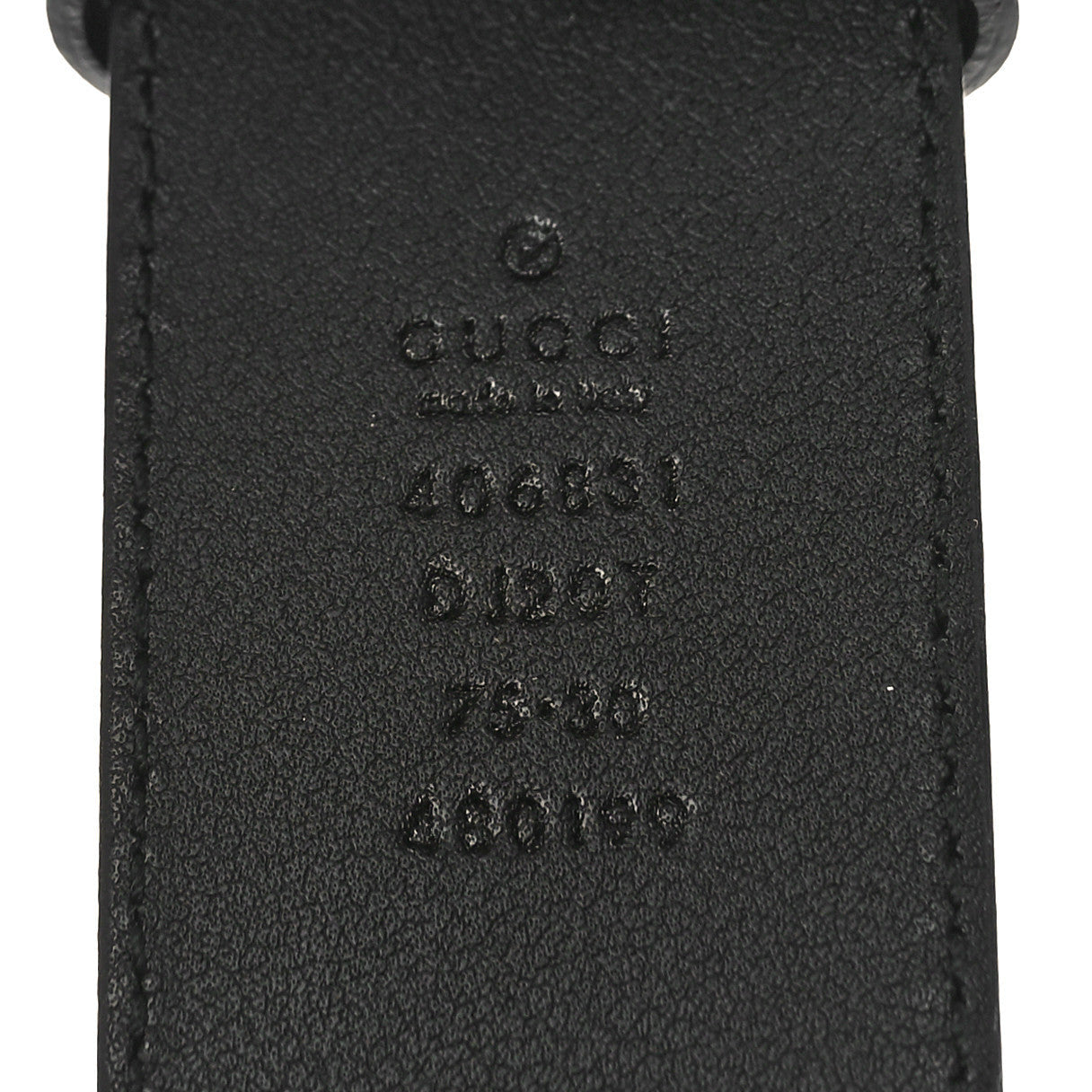 Textured Calfskin Double G 40mm Belt 75 30 Black