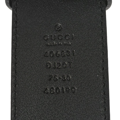 Gucci Textured Calfskin Double G 40mm Belt 75 30 Black 3 of 3