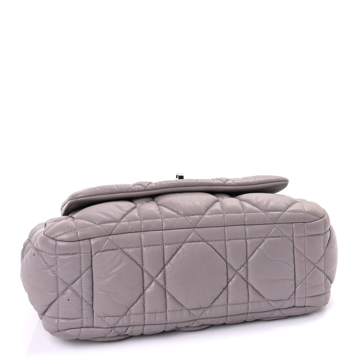 Lambskin Cannage Small Milly La Foret Shoulder Bag Grey