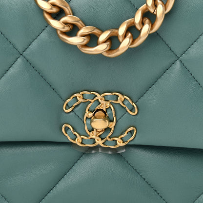 Chanel Lambskin Quilted Medium Chanel 19 Flap Green 8 of 11