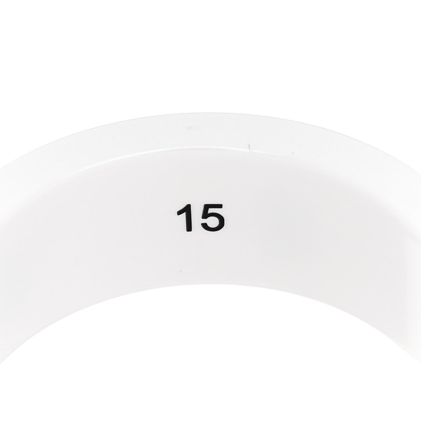 18K Yellow Gold Ceramic Topaz Icon Band Ring White