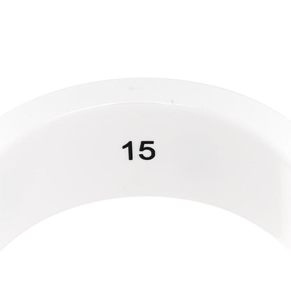 Gucci 18K Yellow Gold Ceramic Topaz Icon Band Ring White 5 of 6