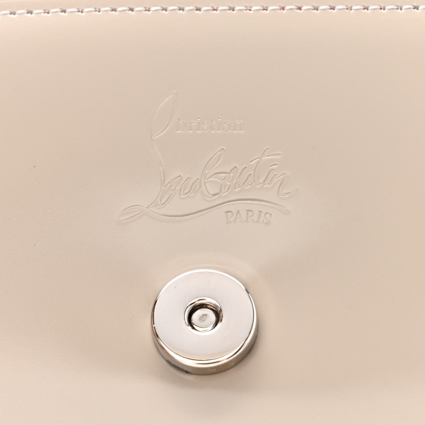 Patent Calfskin Loubi54 Wallet On Chain Goose