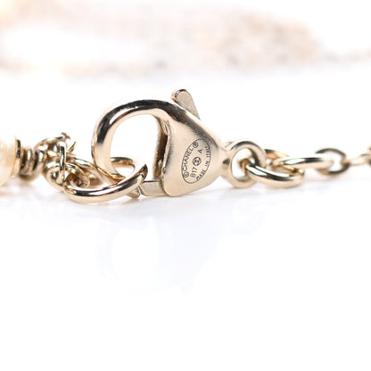 Chanel Crystal CC Necklace Light Gold 4 of 5