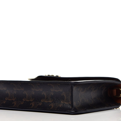 Celine Triomphe Canvas Maillon Wallet On Chain Bag Tan 8 of 8