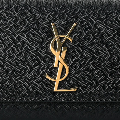 Saint Laurent Grain De Poudre Monogram Cassandre Clutch Black 7 of 7