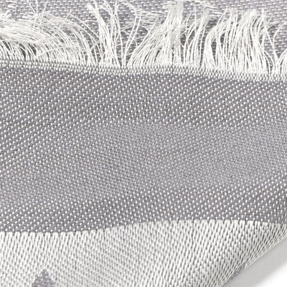 Louis Vuitton LOUIS VUITTON Wool Silk Monogram Denim Shawl Pearl Grey 5 of 6